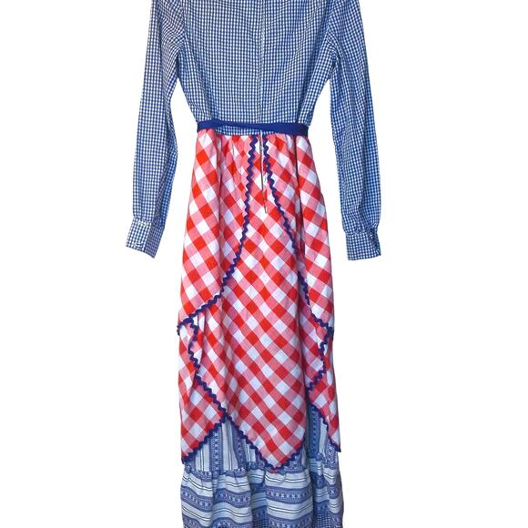 Vintage Jane Justin For Don Sophisticates Prairie Country Maxi Dress READ - Picture 2 of 8